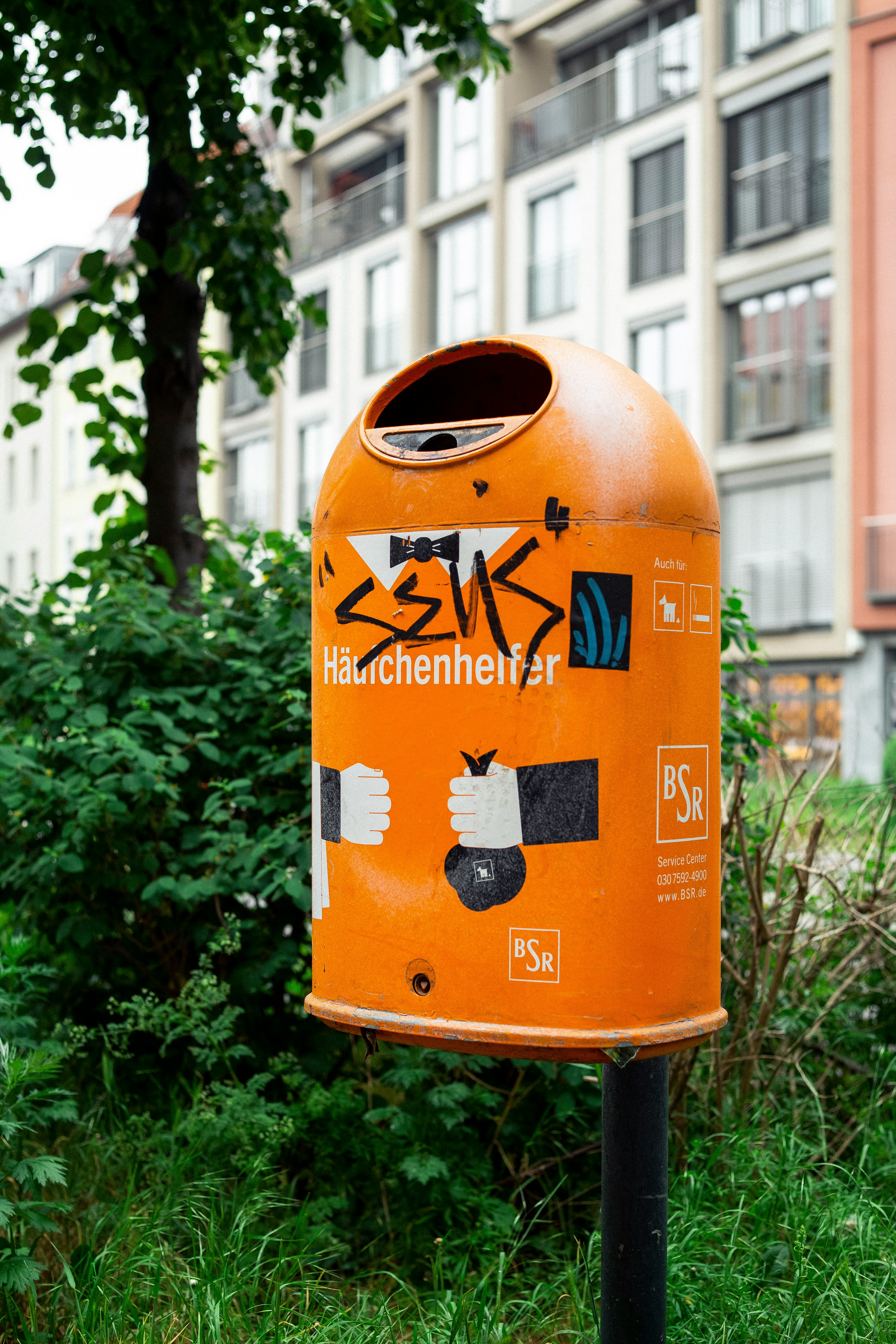 orange mail box
